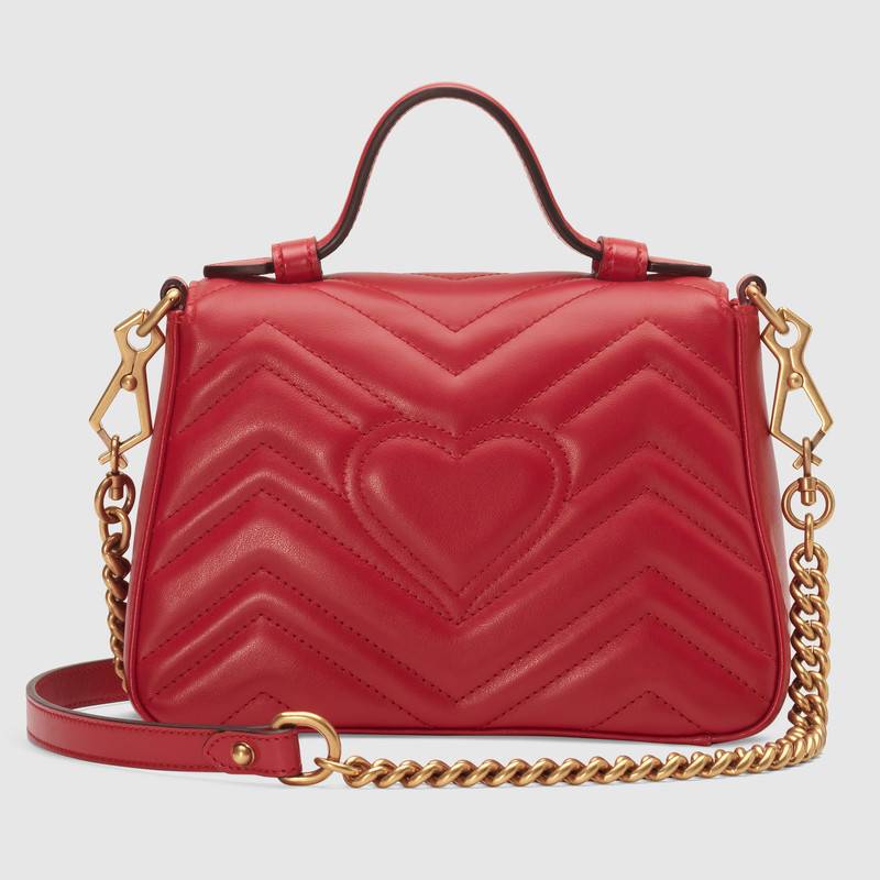 Gucci GG Marmont Mini Top Handle Bag Shoulder Bag 547260 Red